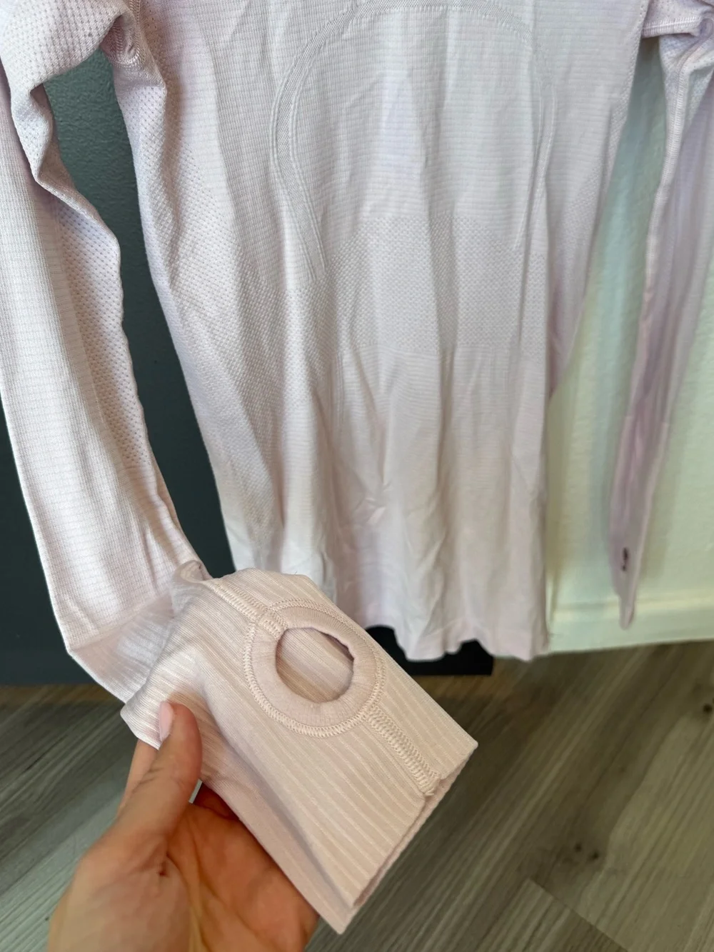 lululemon athletica Light Pink Seamless Long-Sleeve Top